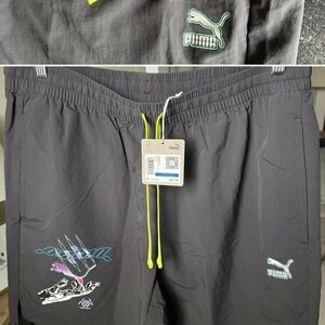 Puma Classics Woven Graphic Shorts Black Size XL NWT $55